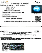 5.67/CT Natural Turquoise With Govt. Lab Certificate-1221